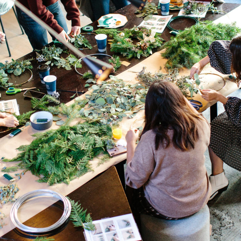How to Host a Wreath Making Party
