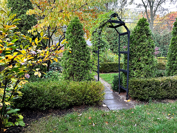 newsletter image - Arbor into the autumn garden